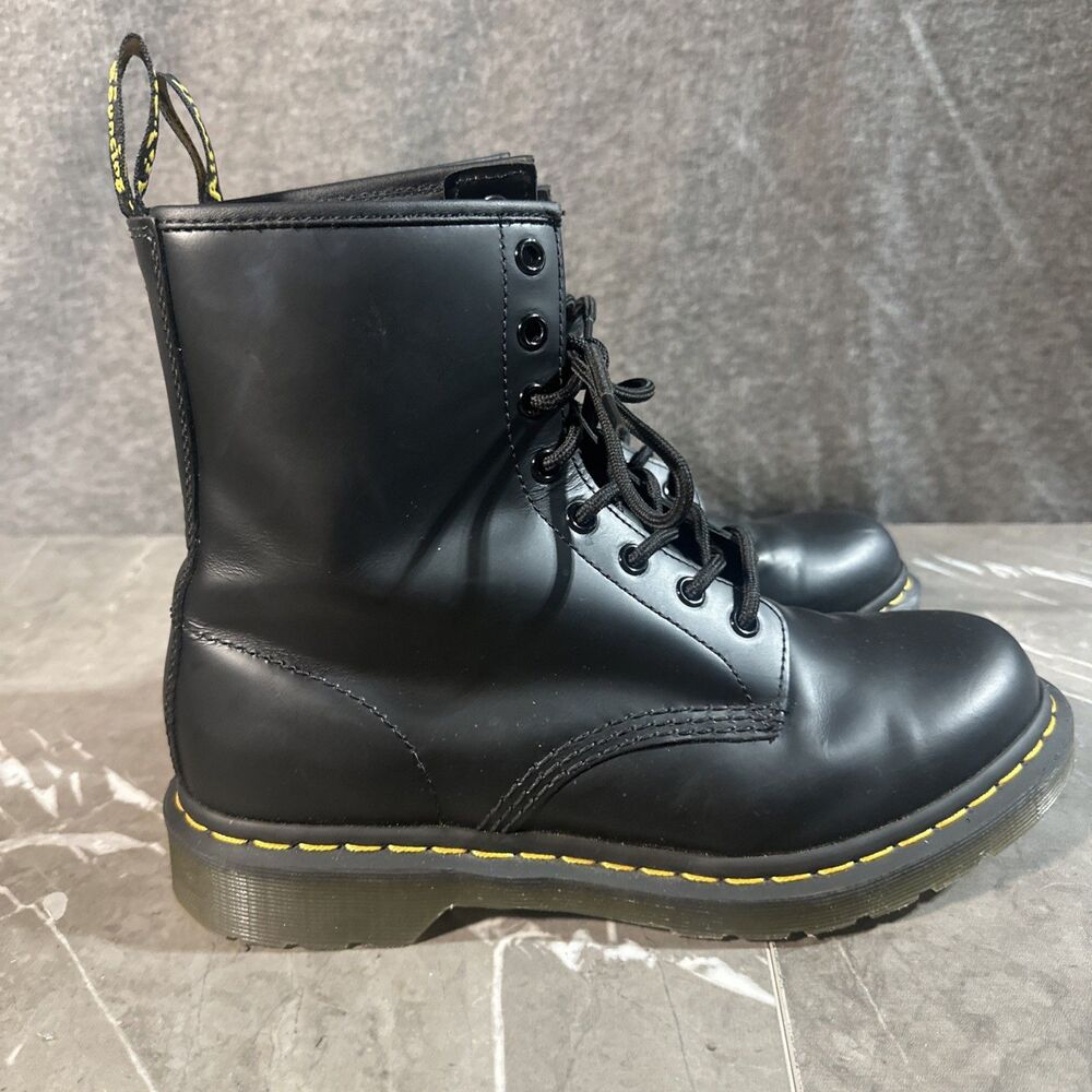 Dr. Martens 1460 W Women's Size 10 Black Smooth Leather Boots 11821006 B19